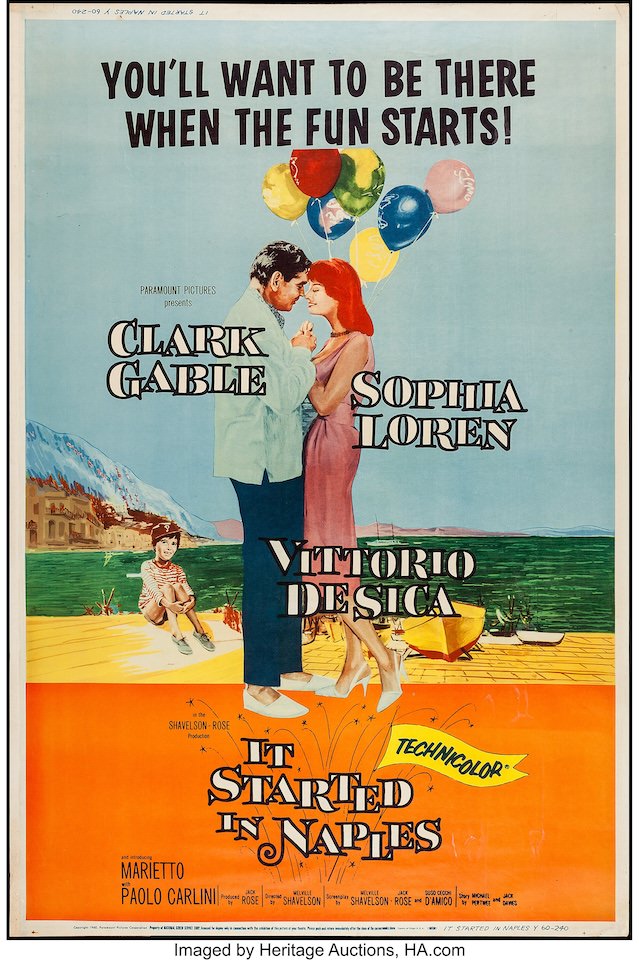 It Started in Naples movie poster - starring Sophia Loren